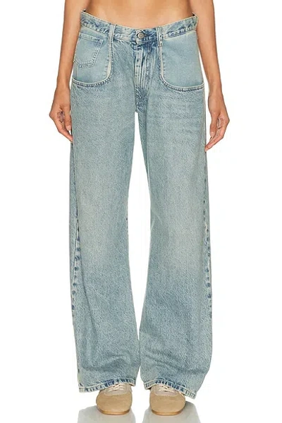 Maison Margiela Straight-leg Jeans With Exaggerated Pocket In Black