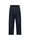 Maison Margiela Loose Fit Cotton Cropped Trousers In Black