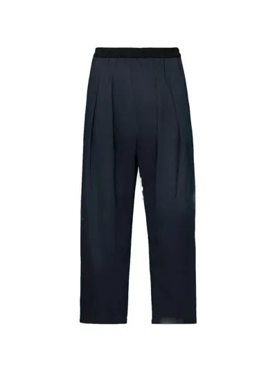 MAISON MARGIELA MAISON MARGIELA WIDE-LEG DARK BLUE PANTS