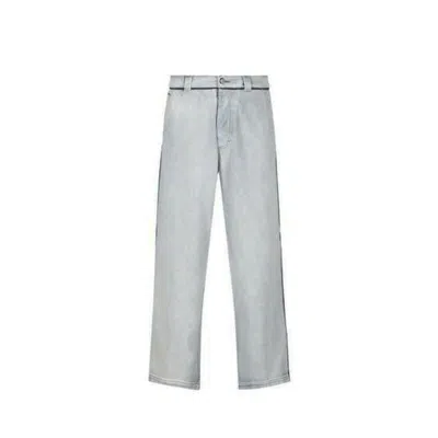 Maison Margiela Wide Leg Denim Jeans Men In White