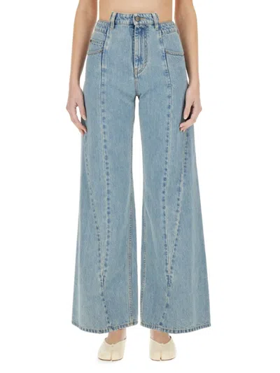 MAISON MARGIELA WIDE-LEG DENIM JEANS WITH UNIQUE PANEL EFFECT