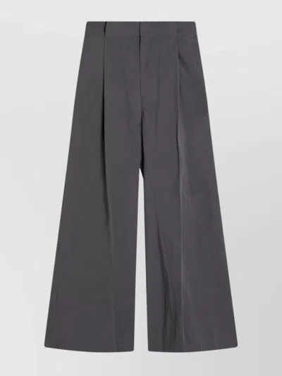 MAISON MARGIELA WIDE-LEG HIGH WAIST TROUSERS WITH FRONT PLEATS