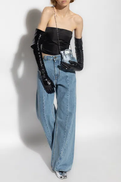 Maison Margiela Wide Leg Jeans In Blue