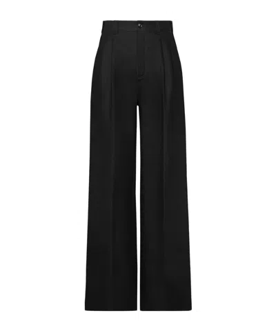 Maison Margiela Wide-leg Tailored Trousers In Black