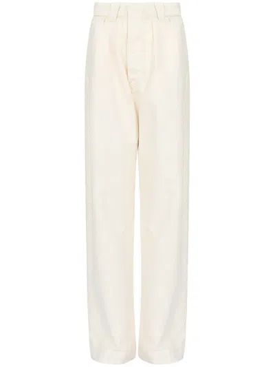 Maison Margiela Wide-leg Tailored Trousers In Neutrals