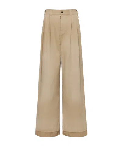 Maison Margiela Wide-leg Trousers In Brown