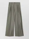 Maison Margiela Wide Leg Trousers Featuring Pleated Front In Gray