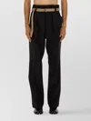 Maison Margiela High-waisted Pants With Pleats And Stylish Belt In Black