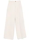 Maison Margiela Wide-leg Trousers With High Waist In White