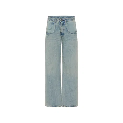 Maison Margiela Straight-leg Jeans With Exaggerated Pocket In Black