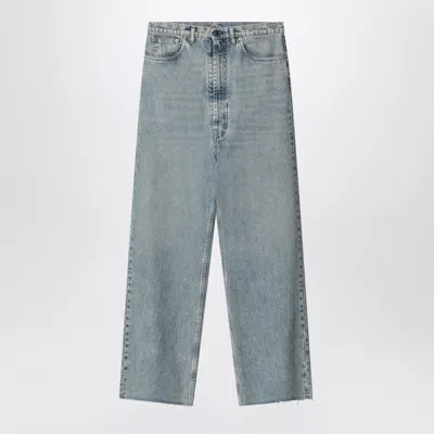 Maison Margiela Wide-leg Jeans In Cotton In Ice Blue