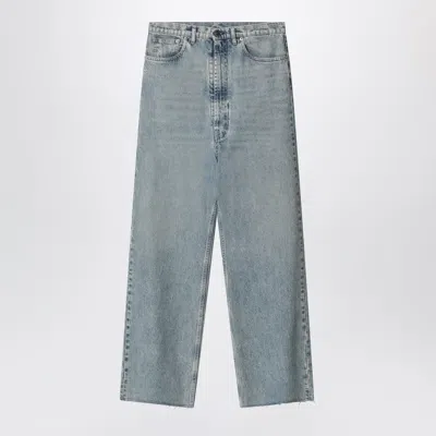 Maison Margiela Wide-leg Jeans In Cotton In Ice Blue In Light Blue