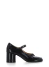 Maison Margiela Tabi Leather Pumps In Black
