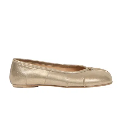 Pre-owned Maison Margiela Wmns New Tabi Ballerina 'cream Gold' | Women's Size 39 In White
