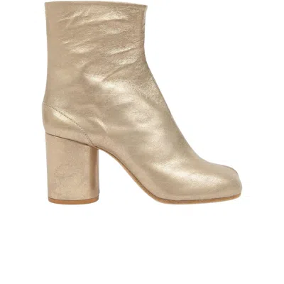 Pre-owned Maison Margiela Wmns Tabi Ankle Boot 'cream Gold' | Women's Size 37 In White