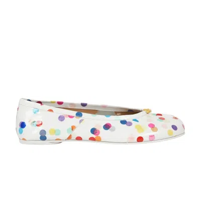 Pre-owned Maison Margiela Wmns Tabi Ballerina 'white Multi-color' | Women's Size 36