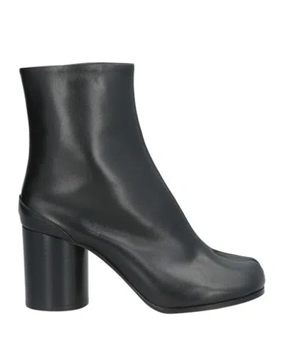 Maison Margiela Woman Ankle Boots Black Size 7 Leather