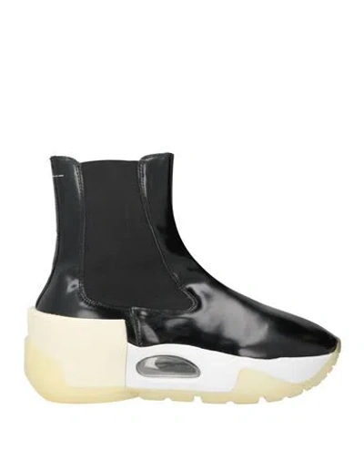 Maison Margiela Woman Ankle Boots Black Size 7 Textile Fibers