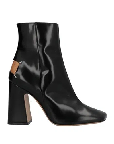 Maison Margiela Woman Ankle Boots Black Size 8 Leather