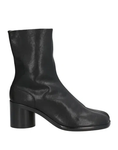 Maison Margiela Woman Ankle Boots Black Size 8 Soft Leather