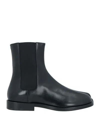 Maison Margiela Woman Ankle Boots Black Size 8 Soft Leather