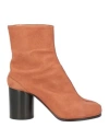 Maison Margiela Woman Ankle Boots Brown Size 11 Soft Leather