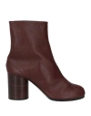 Maison Margiela Woman Ankle Boots Brown Size 6.5 Leather