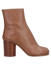 Maison Margiela Woman Ankle Boots Brown Size 7 Soft Leather