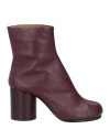 Maison Margiela Tabi 60mm Leather Ankle Boots In Red