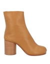 Maison Margiela Woman Ankle Boots Camel Size 6 Leather In Beige