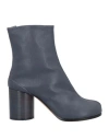Maison Margiela Woman Ankle Boots Dark Purple Size 8 Leather