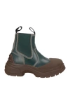 Maison Margiela Woman Ankle Boots Deep Jade Size 10 Soft Leather In Green