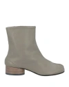 Maison Margiela Woman Ankle Boots Grey Size 5 Leather In T8135 Smoke