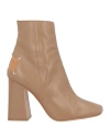 Maison Margiela Woman Ankle Boots Light Brown Size 8 Leather In Beige