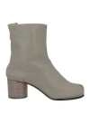 Maison Margiela Woman Ankle Boots Light Grey Size 7.5 Soft Leather