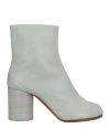 Maison Margiela Woman Ankle Boots Light Grey Size 8 Leather