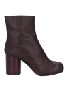 Maison Margiela Tabi 80 Calf Leather Ankle Boots In Purple