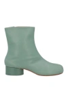Maison Margiela Woman Ankle Boots Sage Green Size 8 Leather