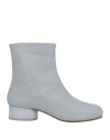 Maison Margiela Tabi Leather Ankle Boots In Blue