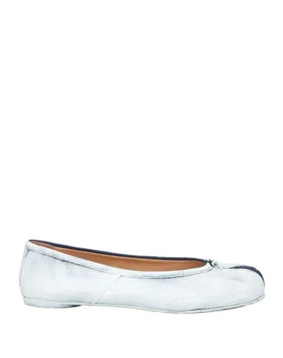 Maison Margiela Woman Ballet Flats Light Blue Size 5 Soft Leather