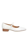 Maison Margiela Woman Ballet Flats White Size 8 Leather
