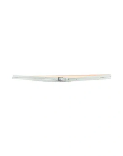 Maison Margiela Woman Belt Light Grey Size 36 Leather In White