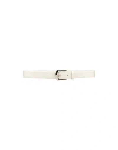 Maison Margiela Woman Belt White Size Onesize Bovine Leather