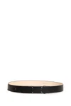 Maison Margiela Grained Four-stitch Belt In Black
