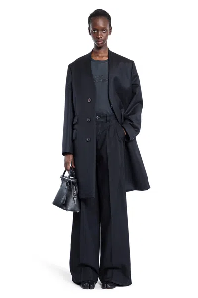 Maison Margiela Woman Black Coats