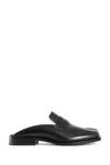 Maison Margiela Tabi City Calf Leather Flat Mules In Black