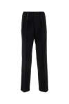 Maison Margiela Wool Trousers With Back Pockets And Belt Loops In Black