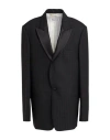 Maison Margiela Woman Blazer Black Size 4 Wool, Cotton, Silk In Black