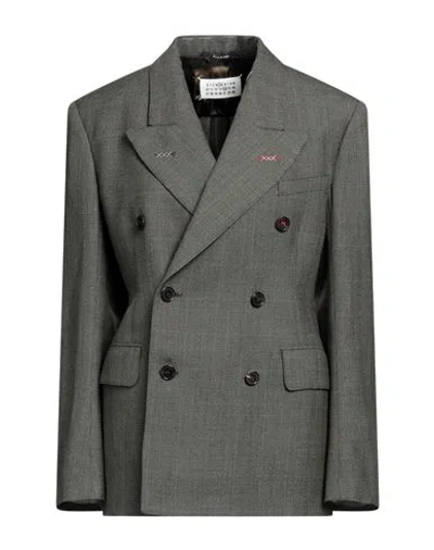 Maison Margiela Woman Suit Jacket Military Green Size 4 Wool