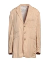Maison Margiela Woman Blazer Sand Size 14 Cotton, Polyester In Beige